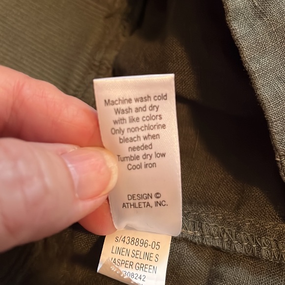 Hunter Green Linen Skirt - Picture 9 of 11